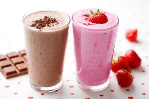 chocolate and strawberry milkshake
