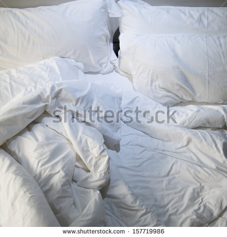 rumpled bed